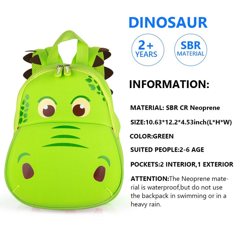 yisibo Dinosaur Backpack Toddler Backpack for Boys Girls Waterproof Preschool Travel Kids Bookbag Backpack for 2-7 Years - Image 2